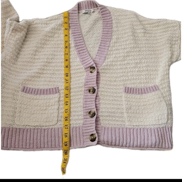 Madewell Womens Seabrook Spring Cottagecore Cardigan Sweater in Antique Cream M - Picture 12 of 13